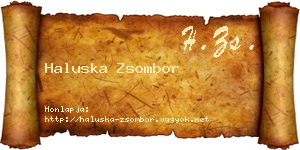 Haluska Zsombor névjegykártya